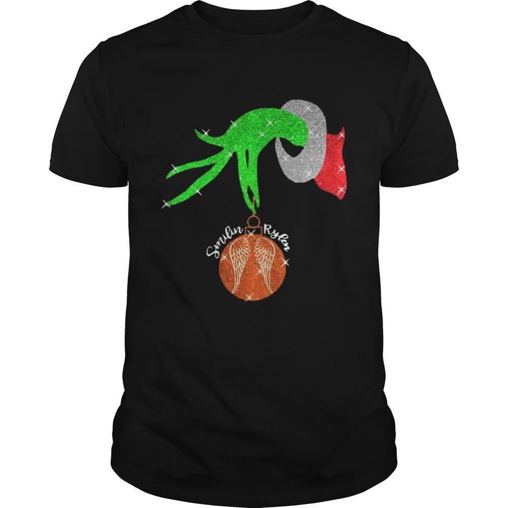 Grinch Hand Holding Ornament Smilin Rylean T-shirt
